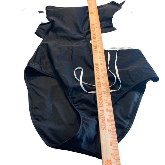 Aerie Asymmetrical Wrap One Piece Swimsuit Size Medium Long - Picture 7 of 9